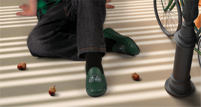 Cruise Loafer Kids - Green with Denim Bike Patch / Waterproof