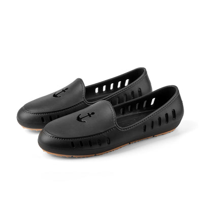 Cruise Loafer waterproof black anchor slingers