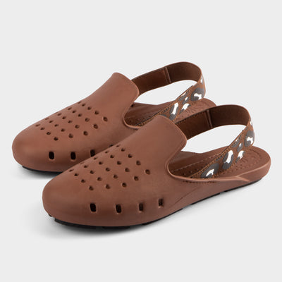 Slingers water shoes.  oak color foam shoe for girls and women outdoor or indoor slipper.