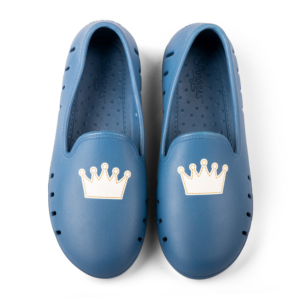 Little prince shoe loafer with crown print