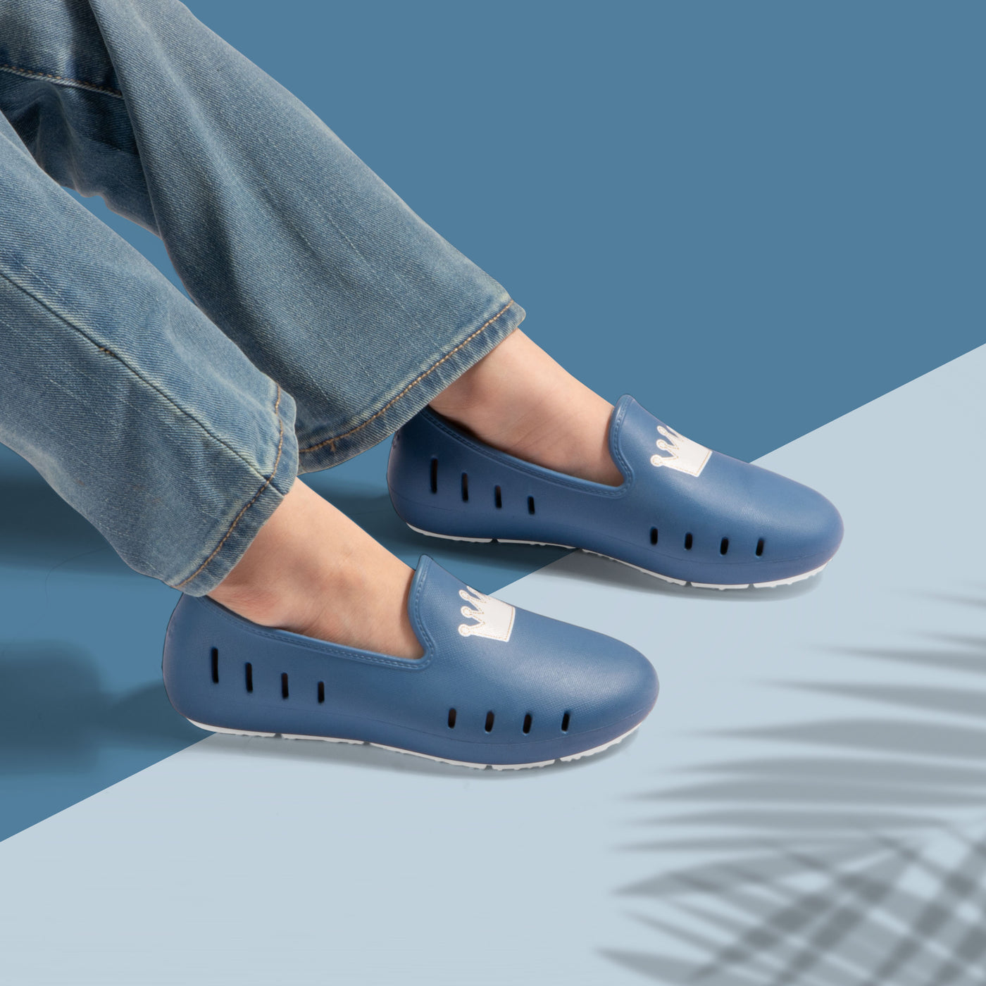 Cruise Loafer Kids - Captain Blue Crown print / Waterproof