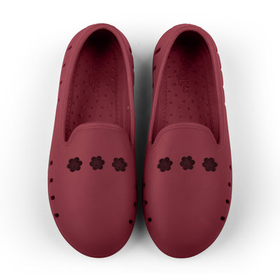 Cruise Loafer kids - Maroon 3 daisy flower perforation