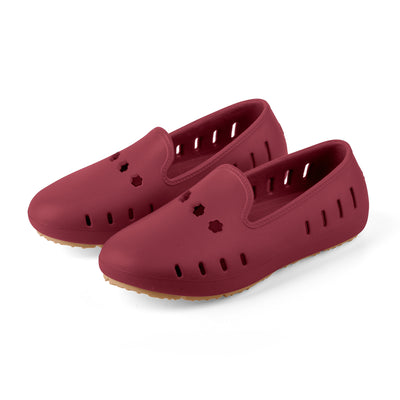 Cruise Loafer kids - Maroon 3 daisy flower perforation