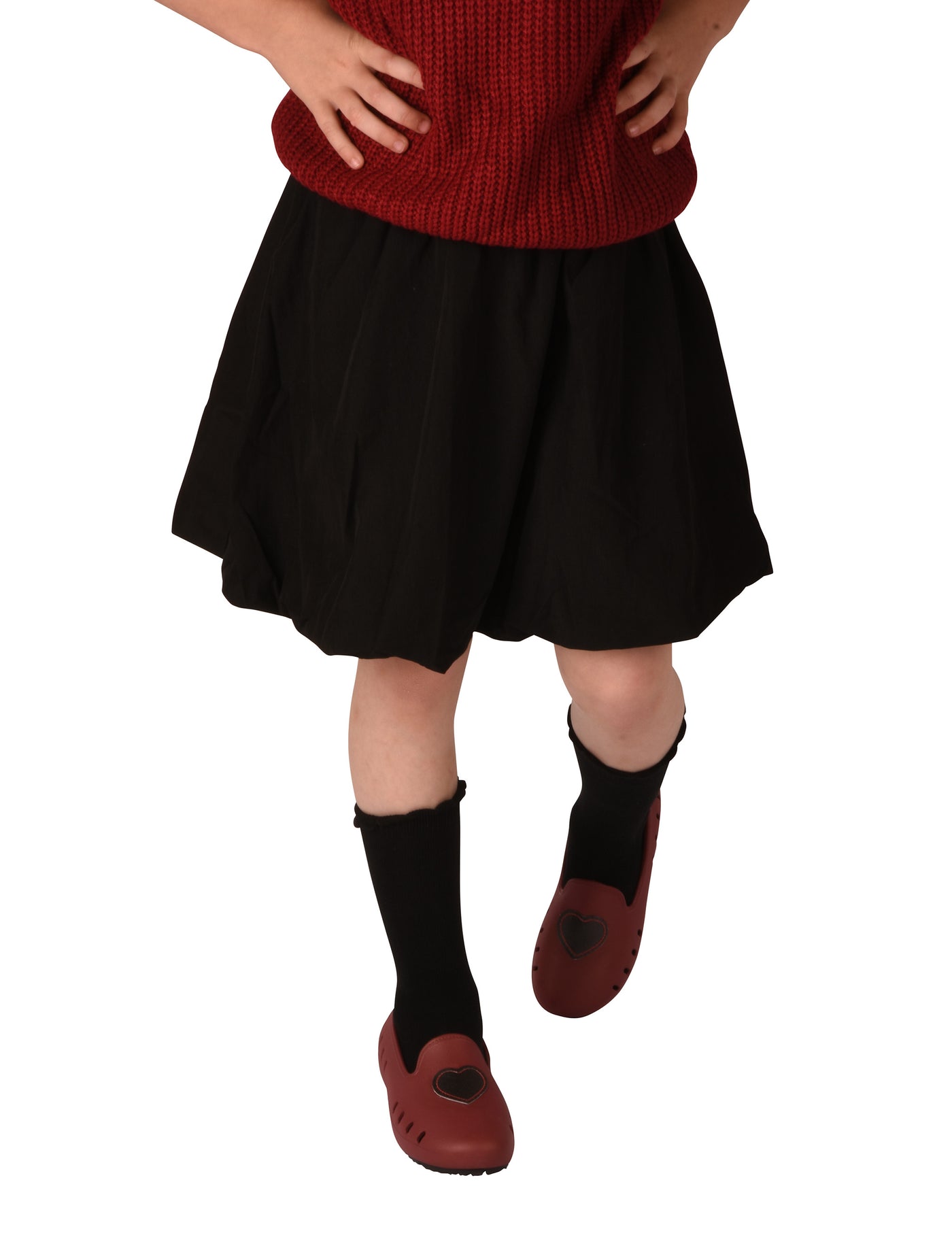 Cruise loafer kids - Burgundy with black denim heart patch