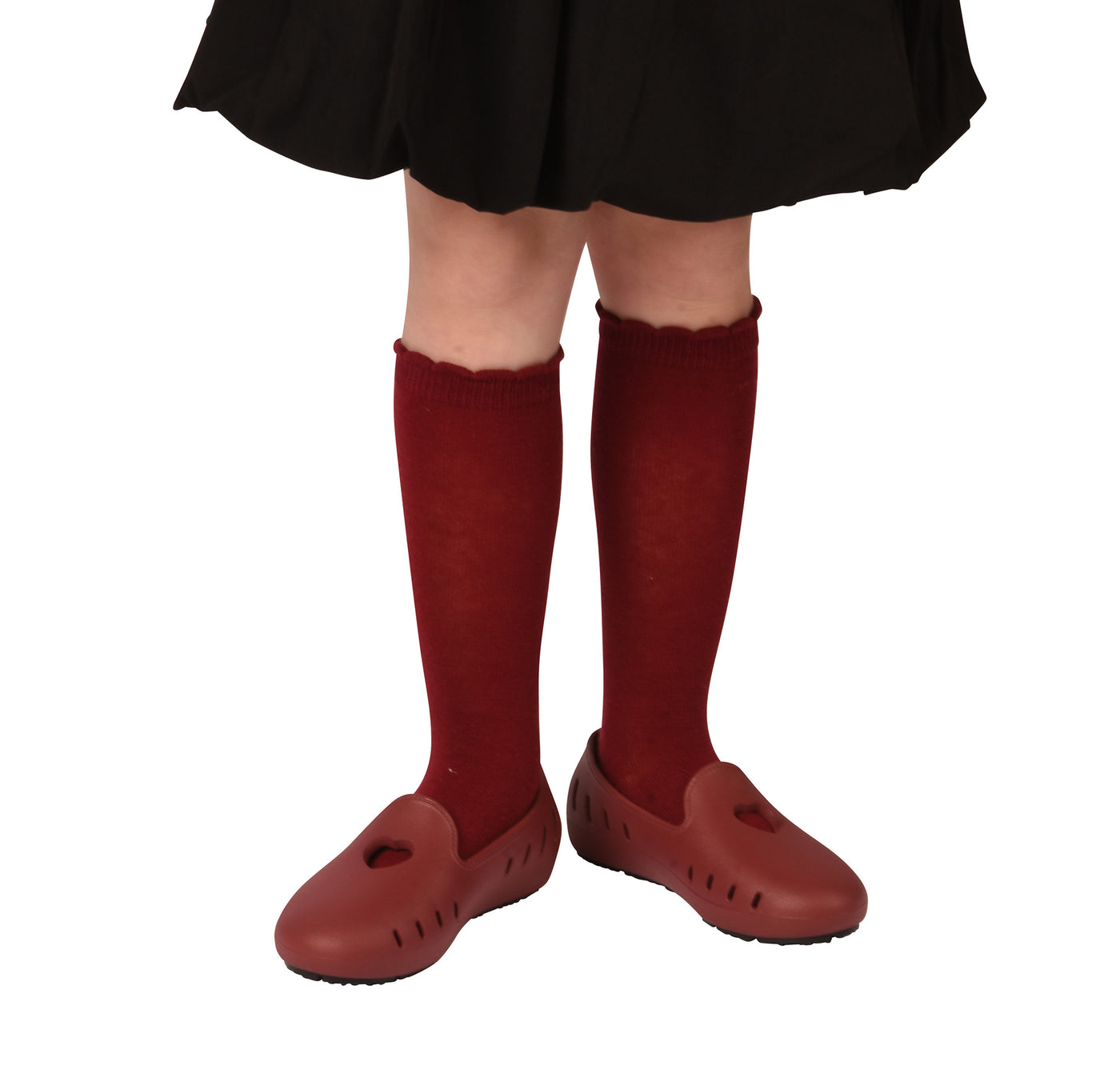 Cruise loafer kids - burgundy with heart perforation
