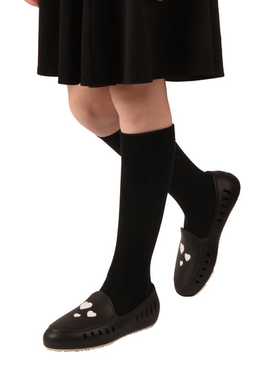 Cruise loafer teens - Black with 3 little white hearts