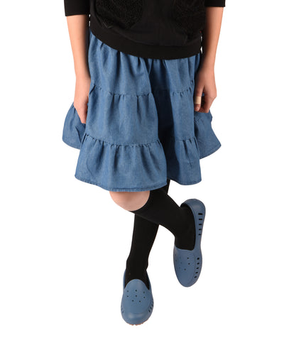 Cruise loafer teens - Blue with star perforation