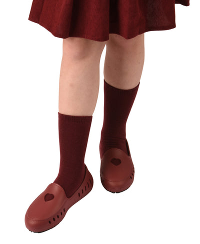 Cruise loafer teens - burgundy with heart perforation