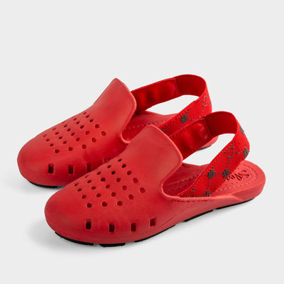 Slingers red pool shoe waterproof lightweight foam slippers