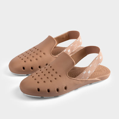 Girls sandals foam shoes | Slingback flats in tan