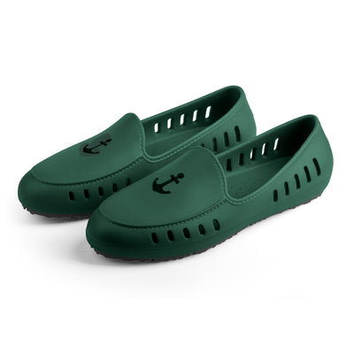 Slingers Cruise loafer Teens  - Green anchor perforation