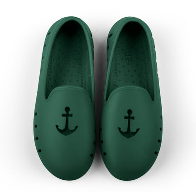 Slingers Cruise loafer kids - Green anchor perforation