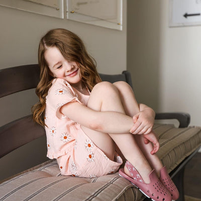 Pink soft girls jelly shoe waterproof and daytime wear mauve